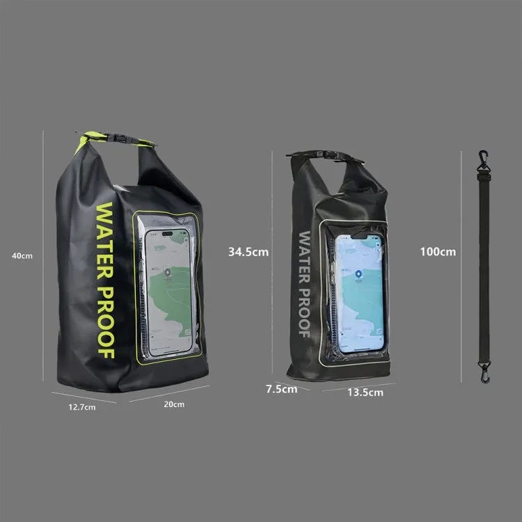 2 In 1 Outdoor Cycling Crossbody Phone Bag PVC Swimming IPX6 Waterproof Bag, Size: 5L(White)