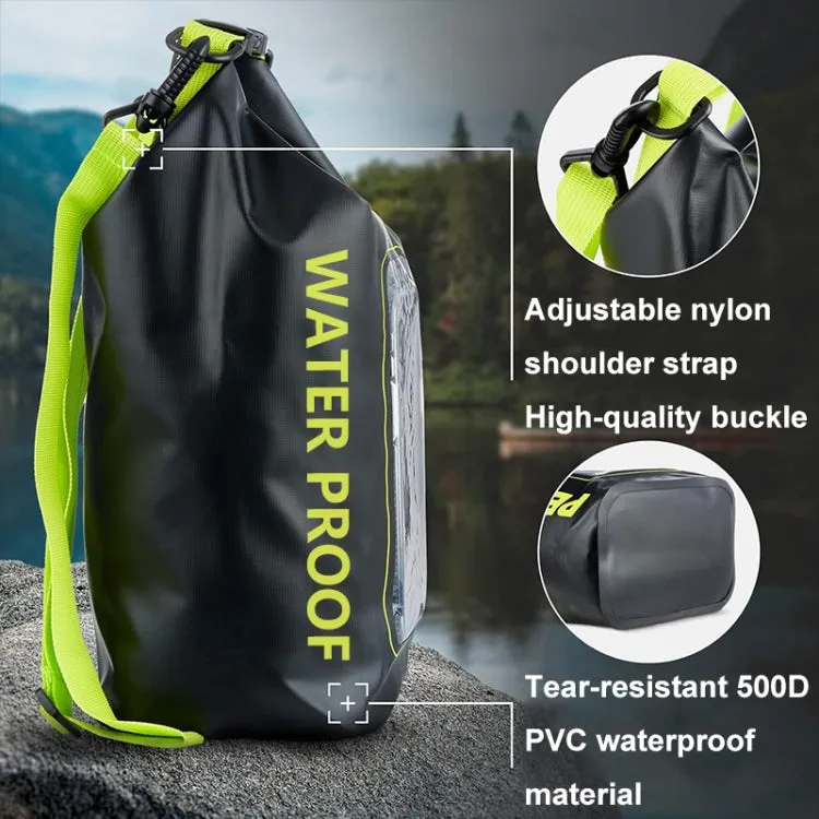 2 In 1 Outdoor Cycling Crossbody Phone Bag PVC Swimming IPX6 Waterproof Bag, Size: 5L(White)