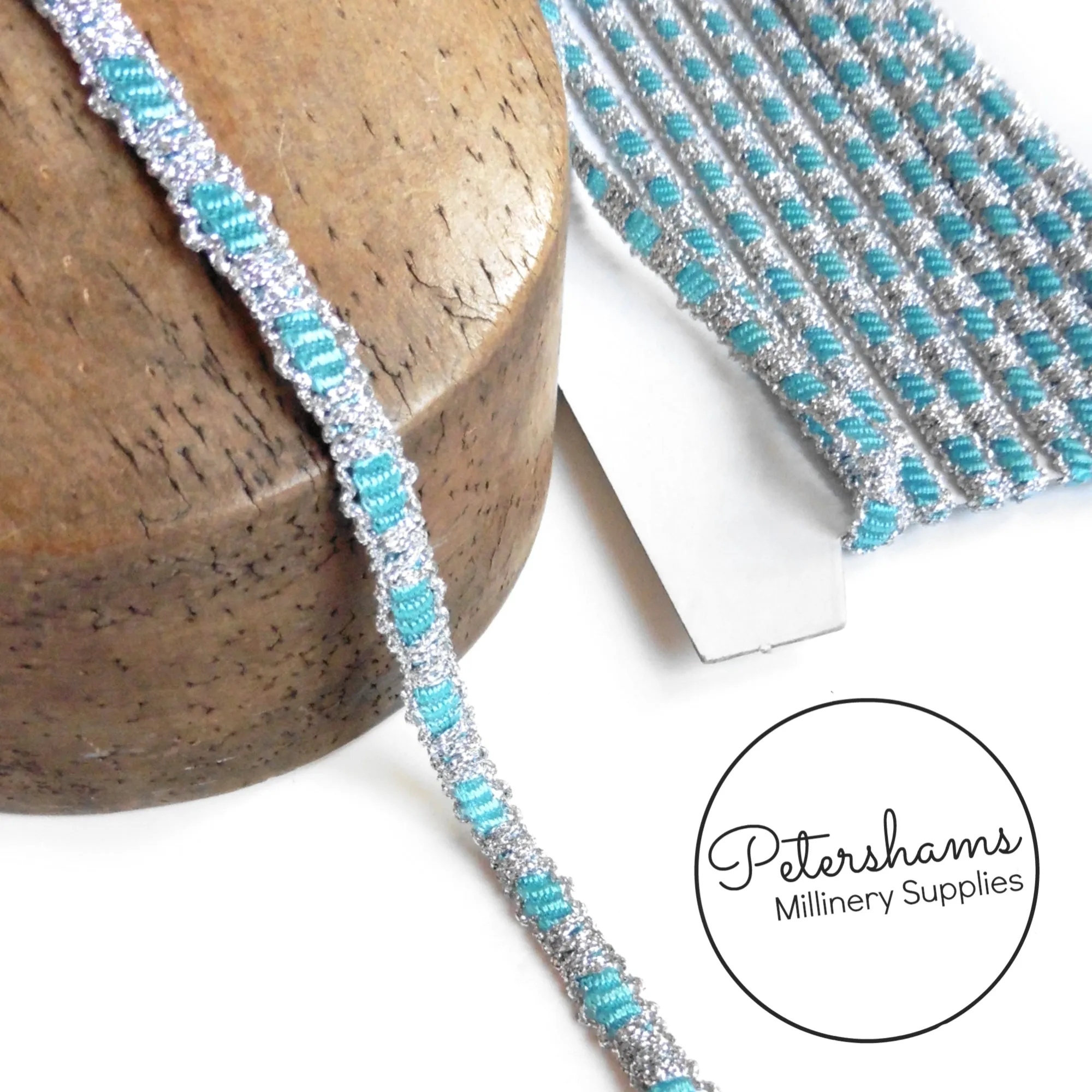6mm Skinny Metallic Lurex and Silky Braid Trim - 1m