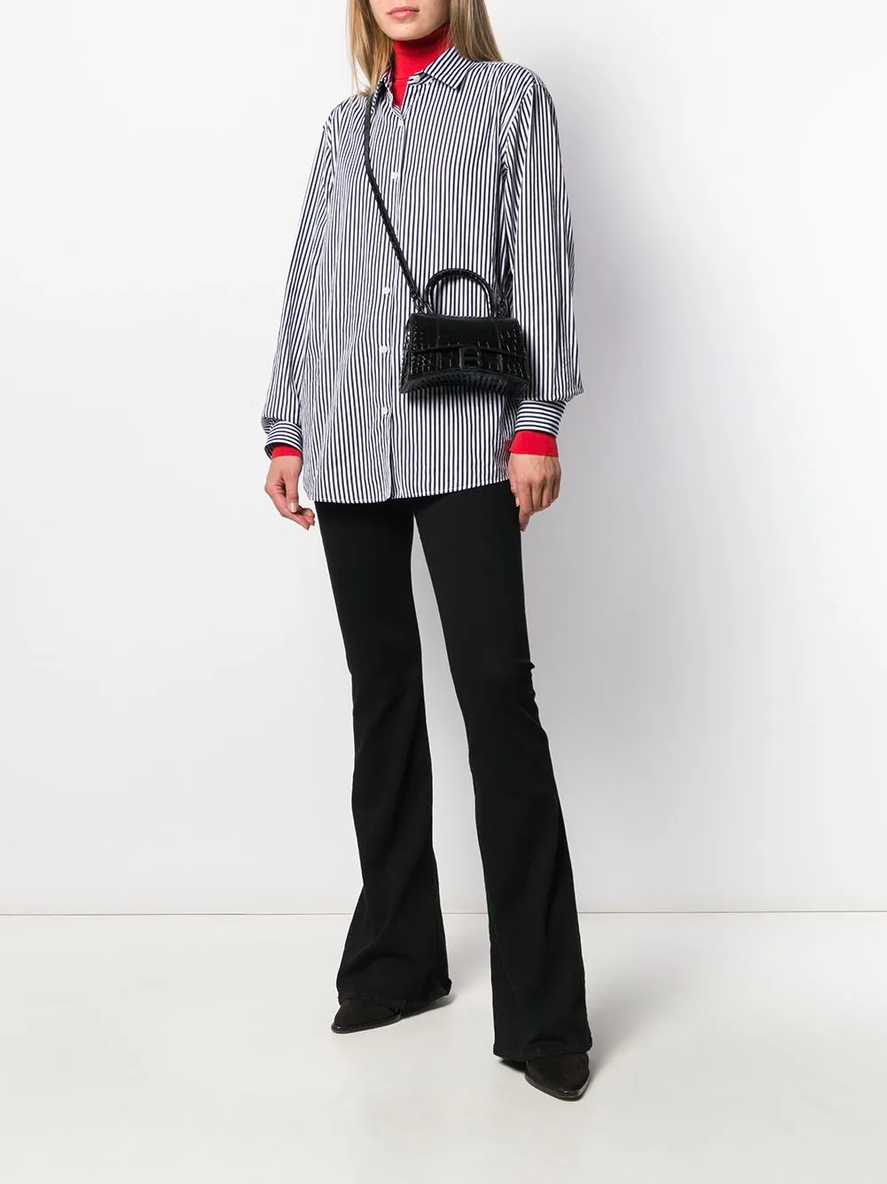 Balenciaga Women Hourglass Small Leather Top-Handle Bag