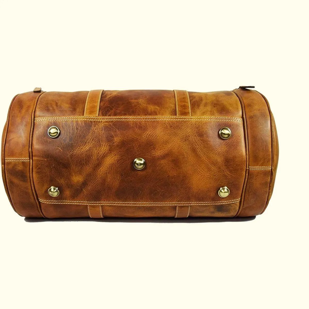Barrel Travel Weekend Leather Duffel Bag