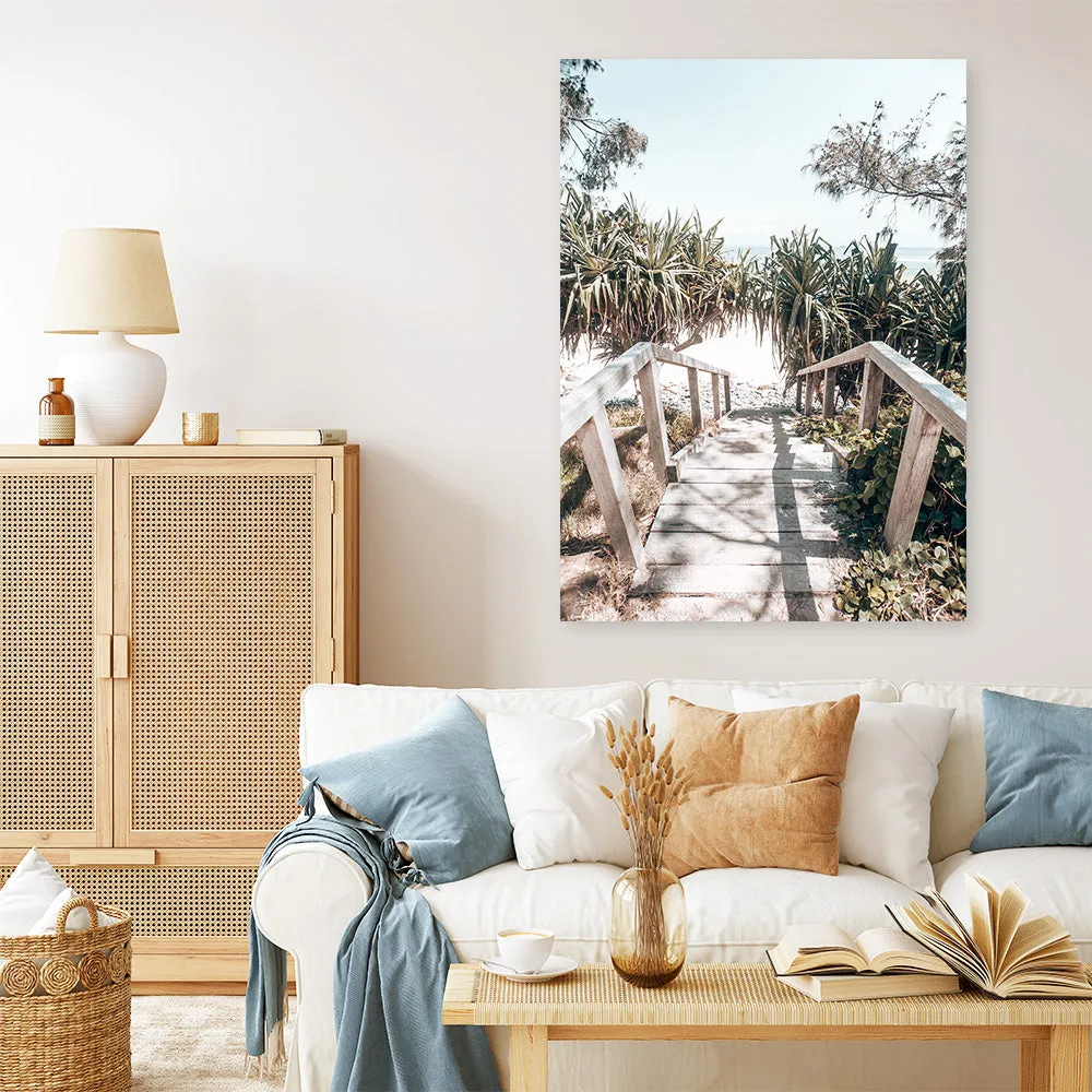 Byron Bay Stairs Photo Canvas Print