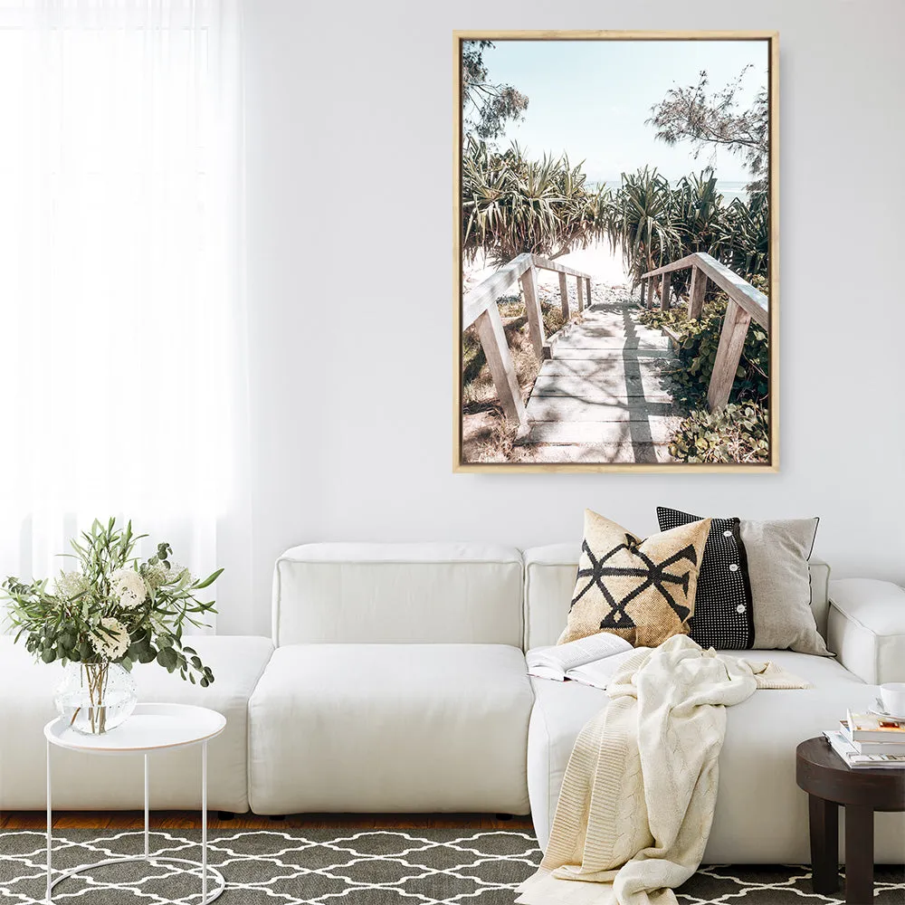 Byron Bay Stairs Photo Canvas Print