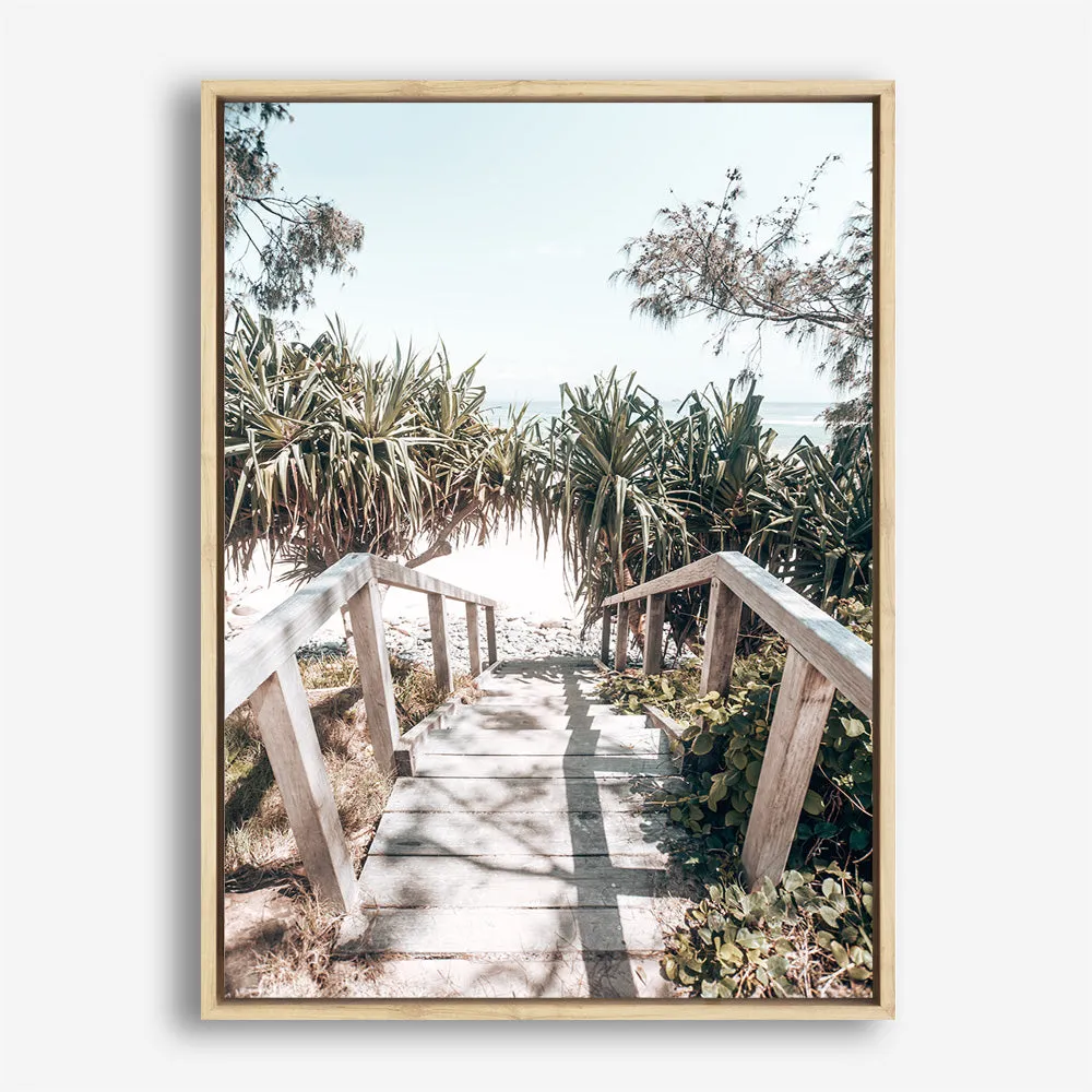 Byron Bay Stairs Photo Canvas Print