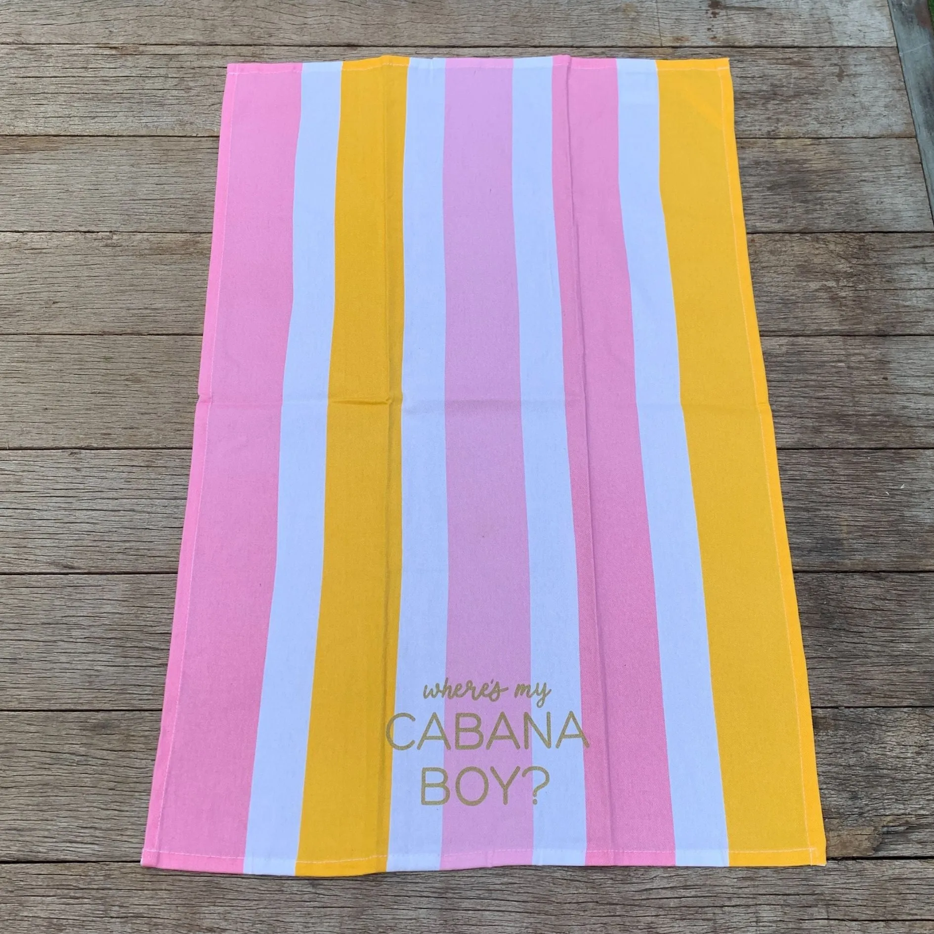 Cabana Life Tote Bag and Cabana Boy Tea Towel Bundle