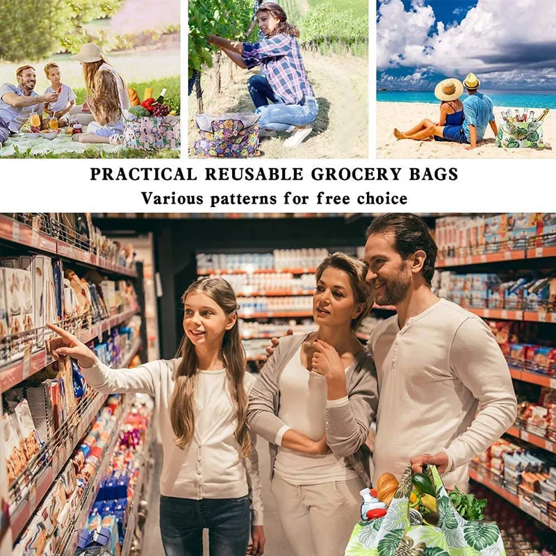 Eco Reusable Grocery Shopping Bag Foldable Tote Nylon Recycling Away Bags
