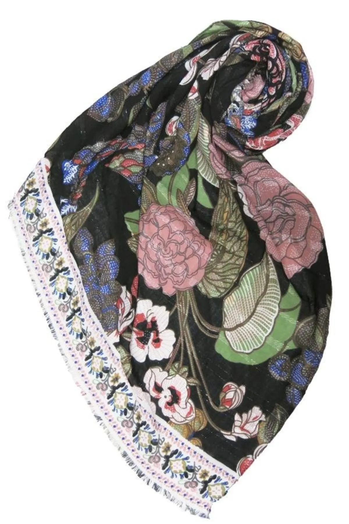 Enchanting Blooms Coverup Sarong Wrap Scarf