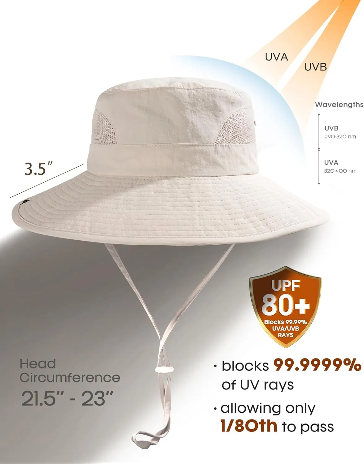 FURTALK Womens Sun Hat with Ponytail Hole Beach Hiking Summer Wide Brim UPF 80  Outdoor Protection Foldable Bucket Hat