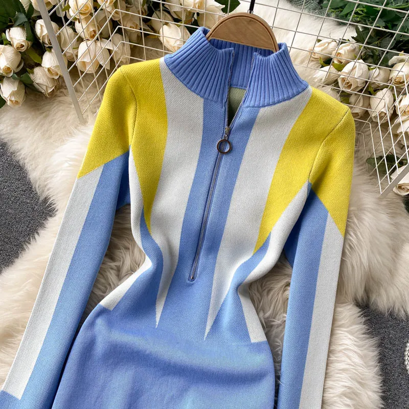 Ivy Color Block Sheath Knit Dress
