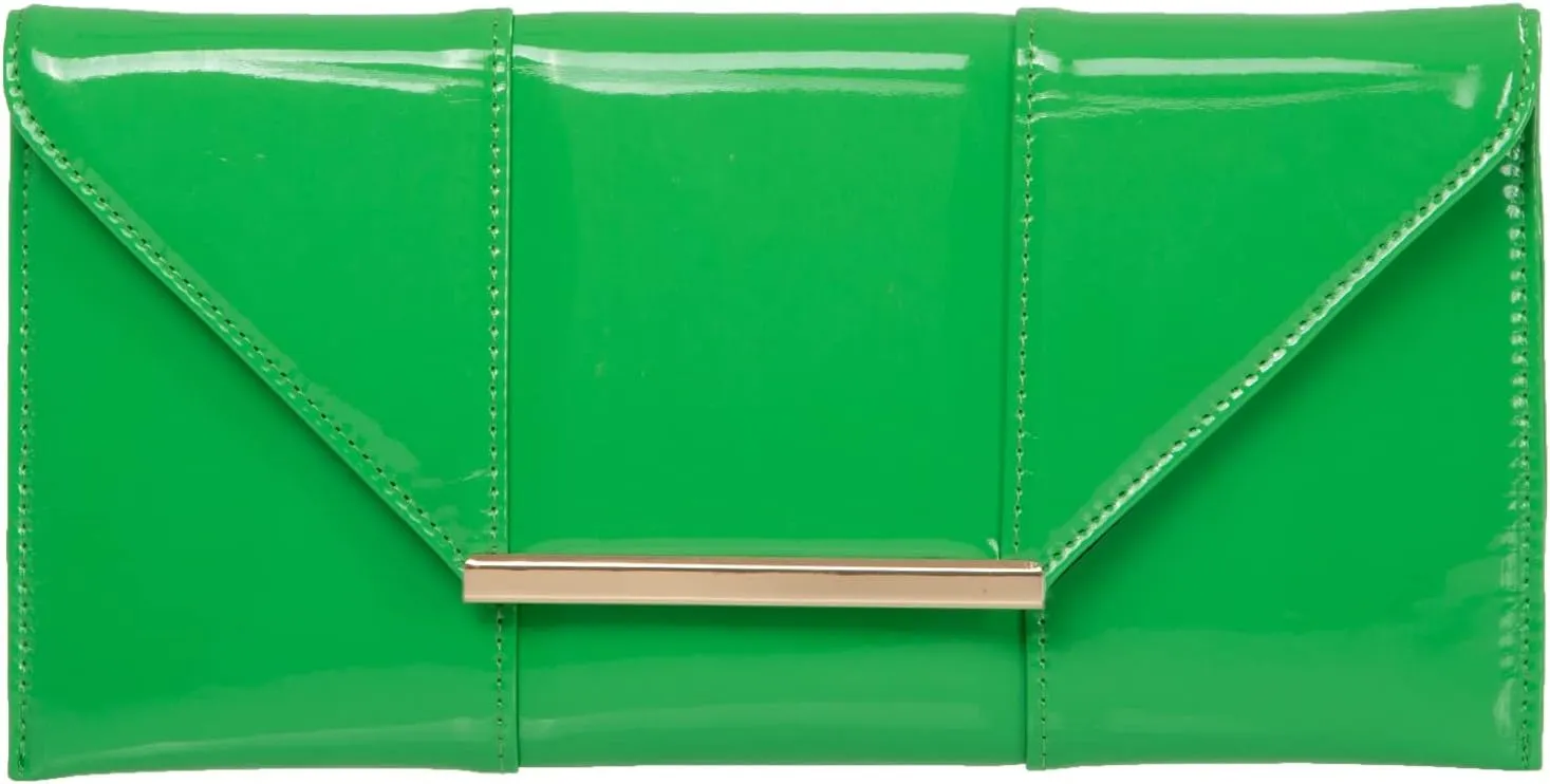 JNB Faux Patent Leather Envelope Candy Clutch