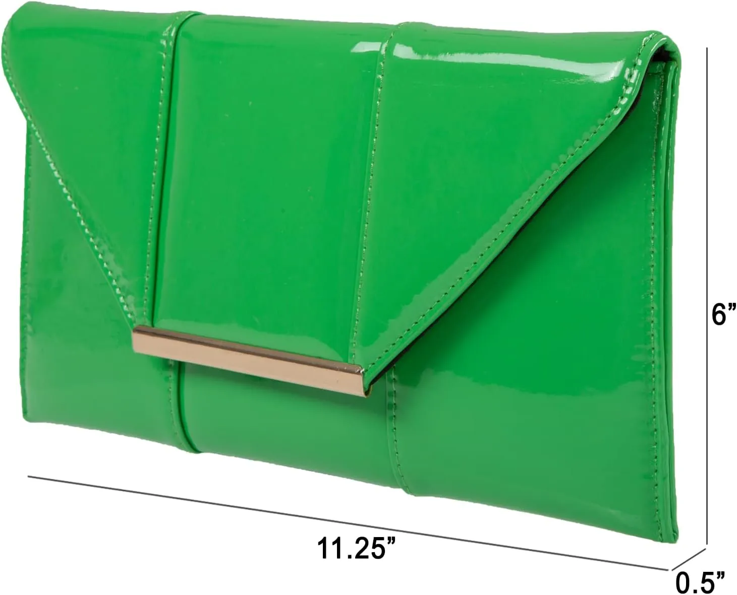 JNB Faux Patent Leather Envelope Candy Clutch