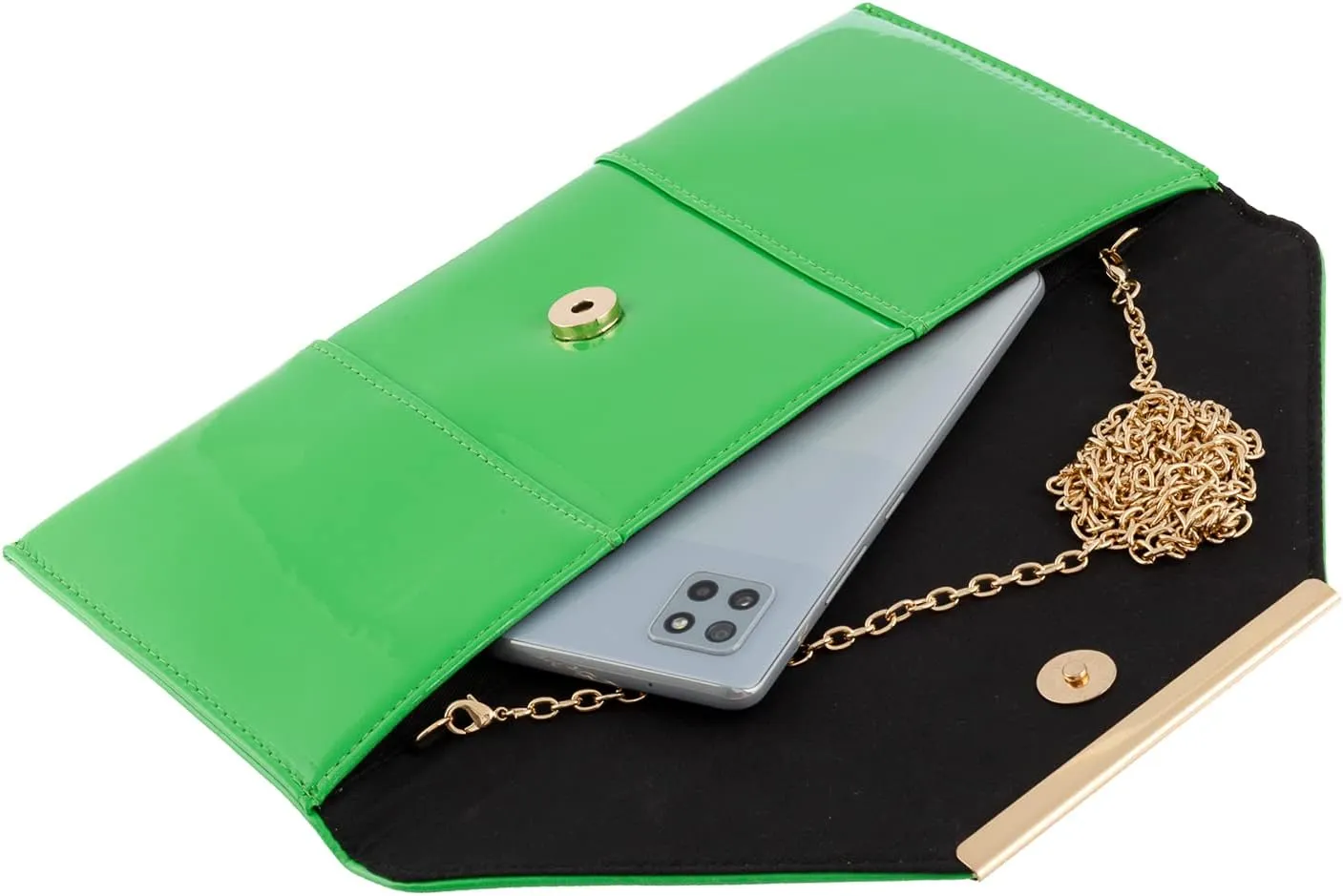 JNB Faux Patent Leather Envelope Candy Clutch