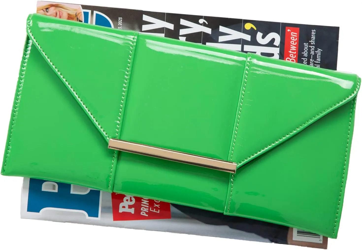 JNB Faux Patent Leather Envelope Candy Clutch