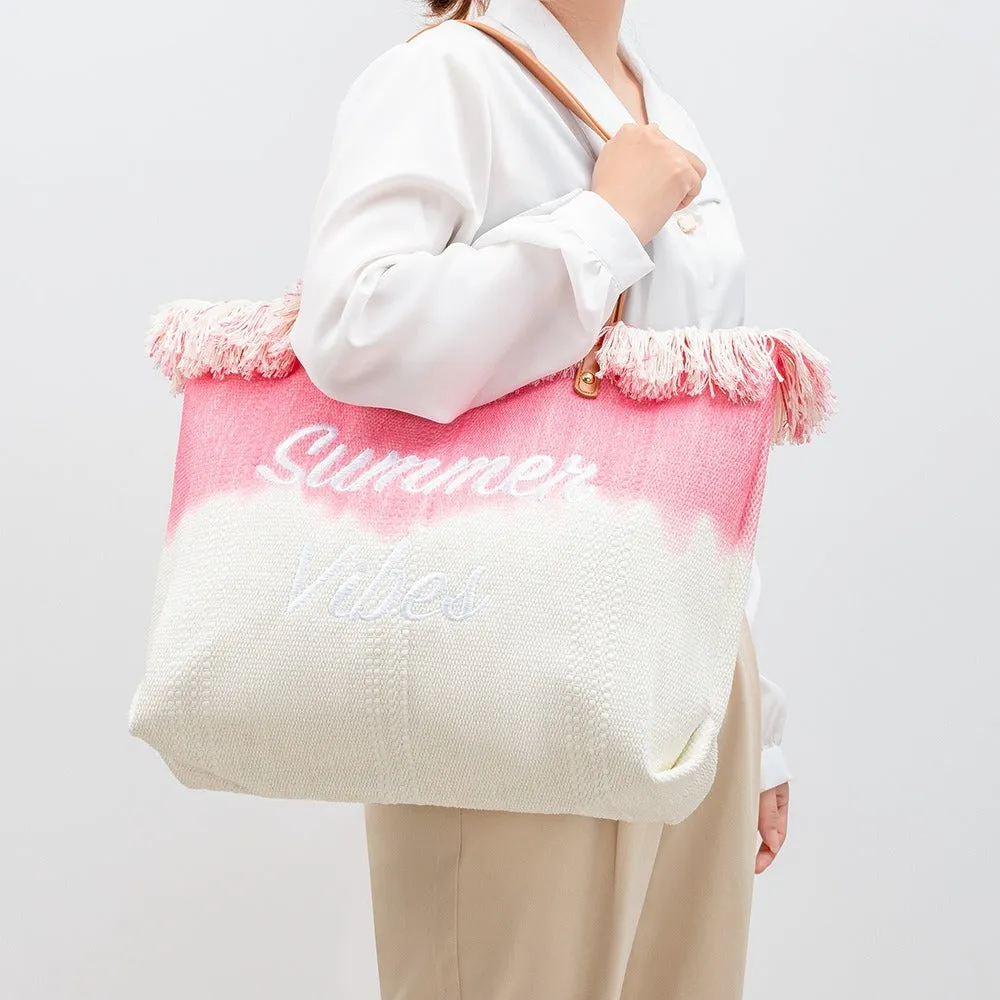 Lamyba Beach Bag Tote Beach Bags for Women Vacation Large Tote Bag for Women Casual Shoulder Handbags for Travel Beach Pool Gym