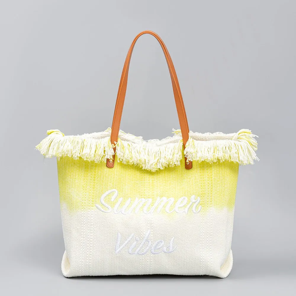 Lamyba Beach Bag Tote Beach Bags for Women Vacation Large Tote Bag for Women Casual Shoulder Handbags for Travel Beach Pool Gym