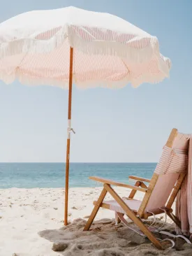 Lauren's Pink Stripe Premium Beach Umbrella Lauren's Pink Stripe Premium Beach Umbrella