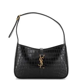 Le 5 a 7 Hobo Crocodile Embossed Leather Small