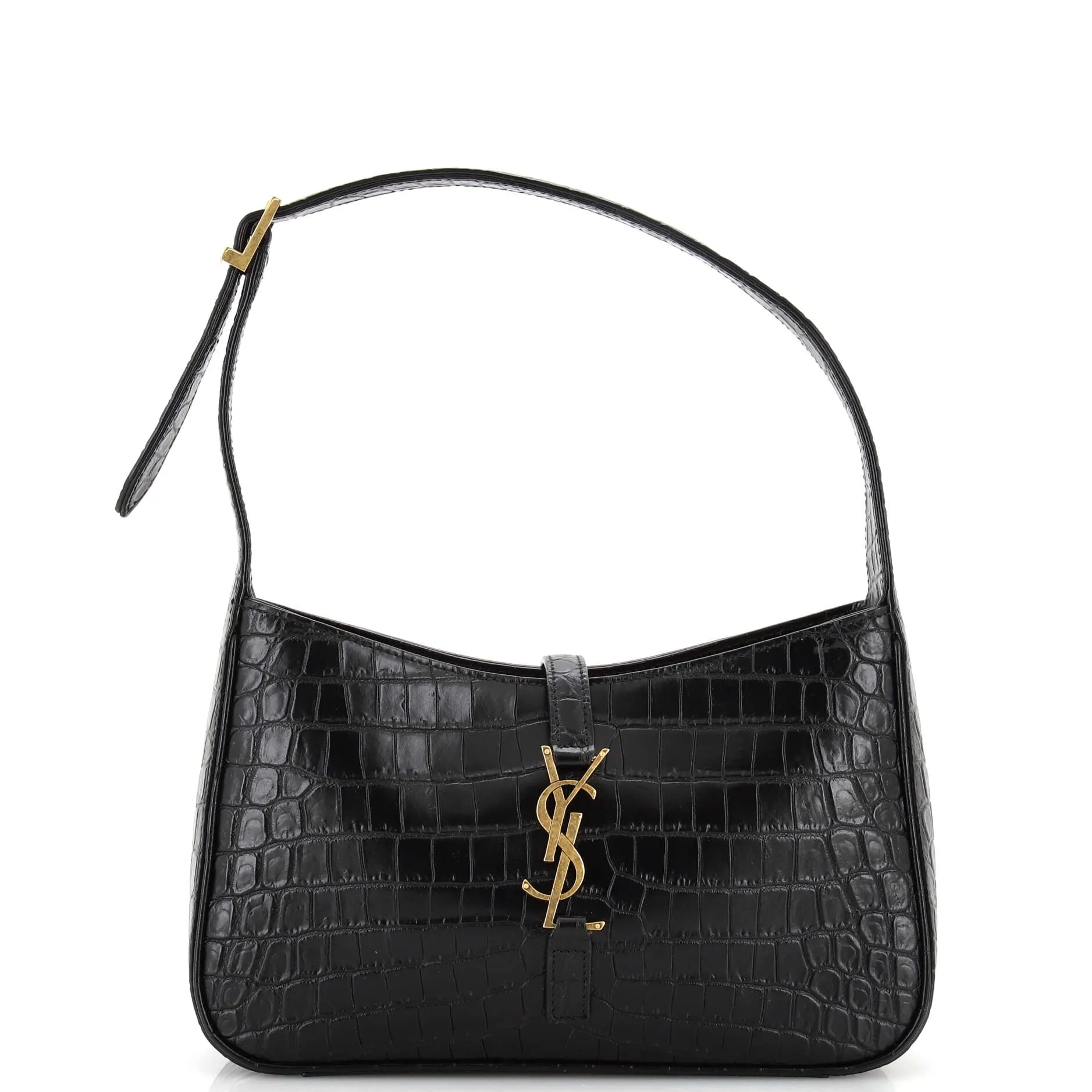 Le 5 a 7 Hobo Crocodile Embossed Leather Small