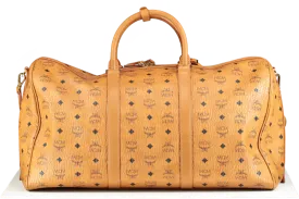 MCM Brown Ottoman Weekend Bag In Visetos 50.5CM