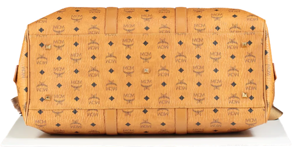 MCM Brown Ottoman Weekend Bag In Visetos 50.5CM