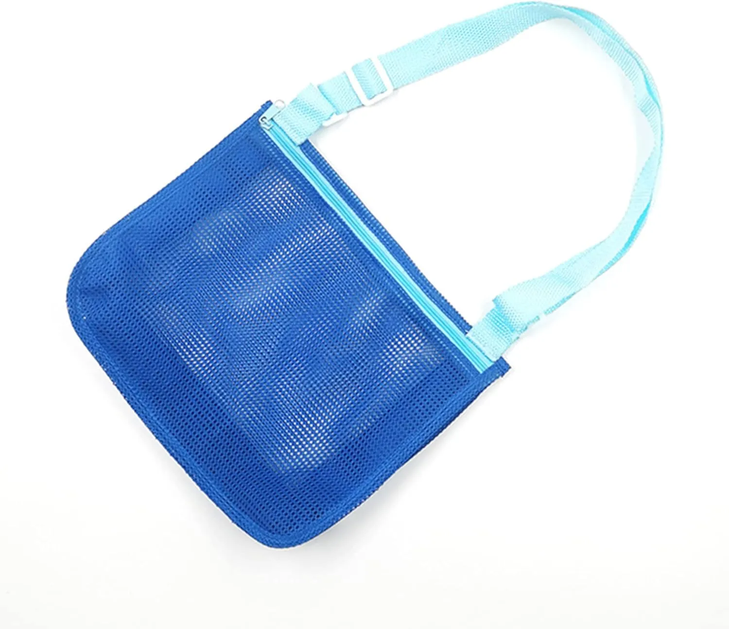 UTTPLL Colorful Mesh Beach Bag Adjustable Kids Quick Dry Net Tote for Seashell Collecting Sand Toy Swimming Accessories