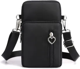 WITERY Waterproof Nylon Cute Crossbody Cell Phone Purse Smartphone Wallet Bag for Women
